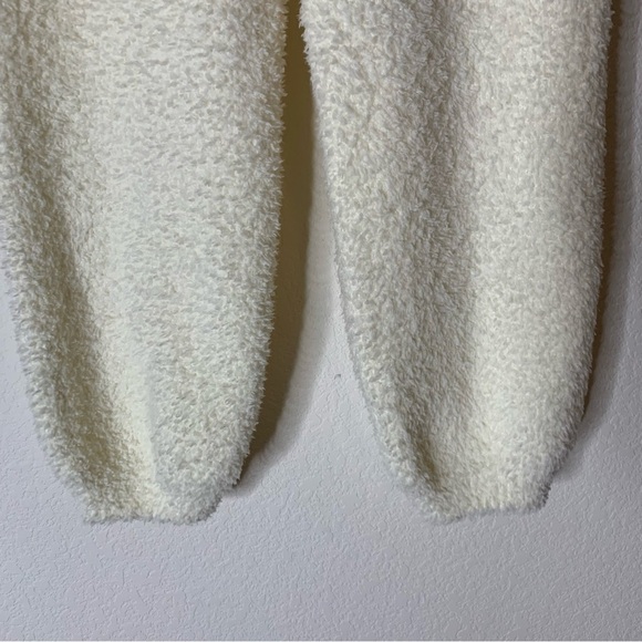 Skims Womens cream cozy knit fluffy drawstring joggers S/M - Picture 6 of 9
